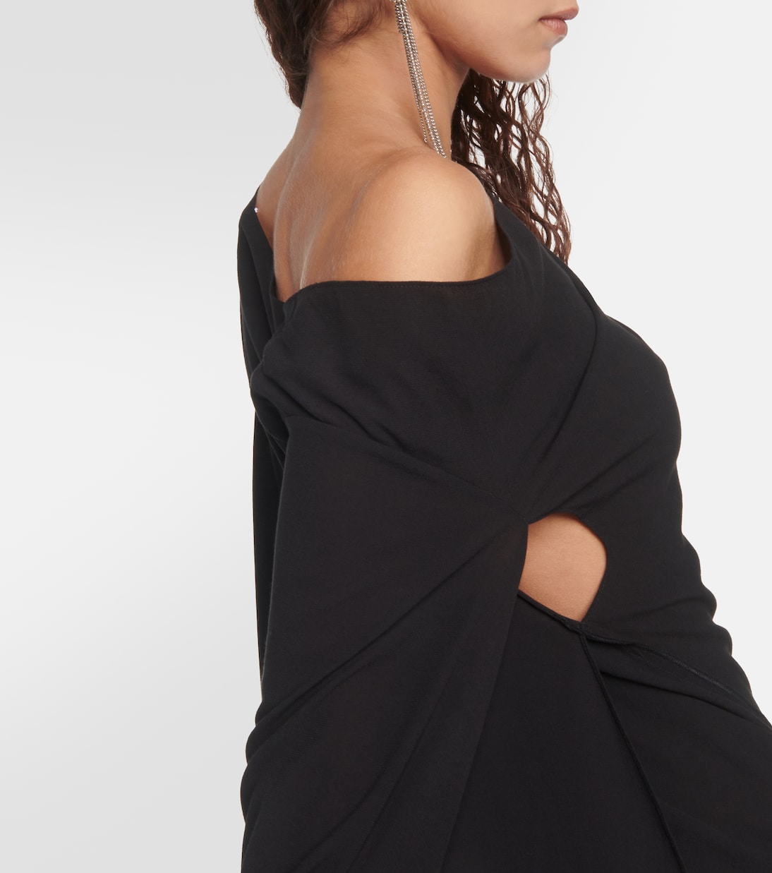 Asymmetric draped midi dress | Acne Studios