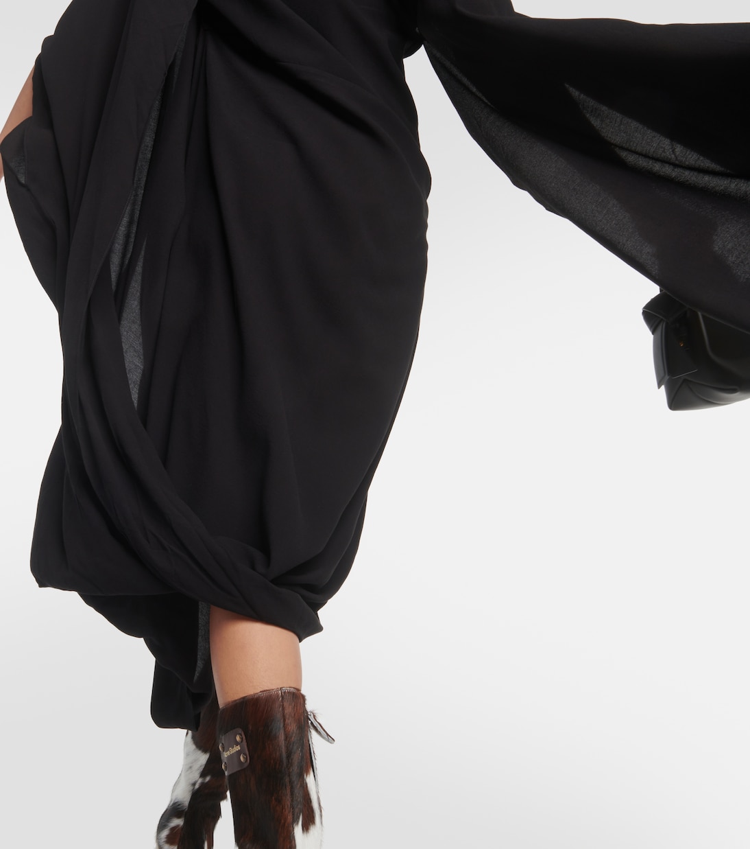 Asymmetric draped midi dress | Acne Studios