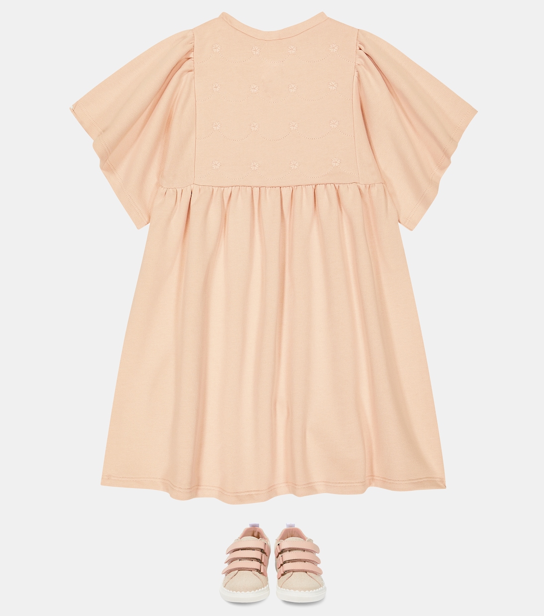 Vestido de algodón con volantes | Chloé Kids