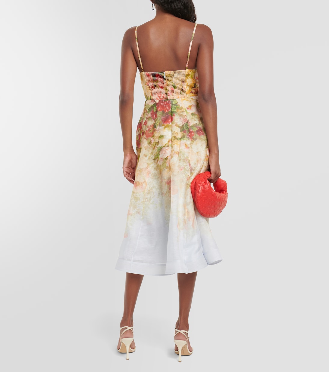 Abito midi Luminosity in seta e lino | Zimmermann