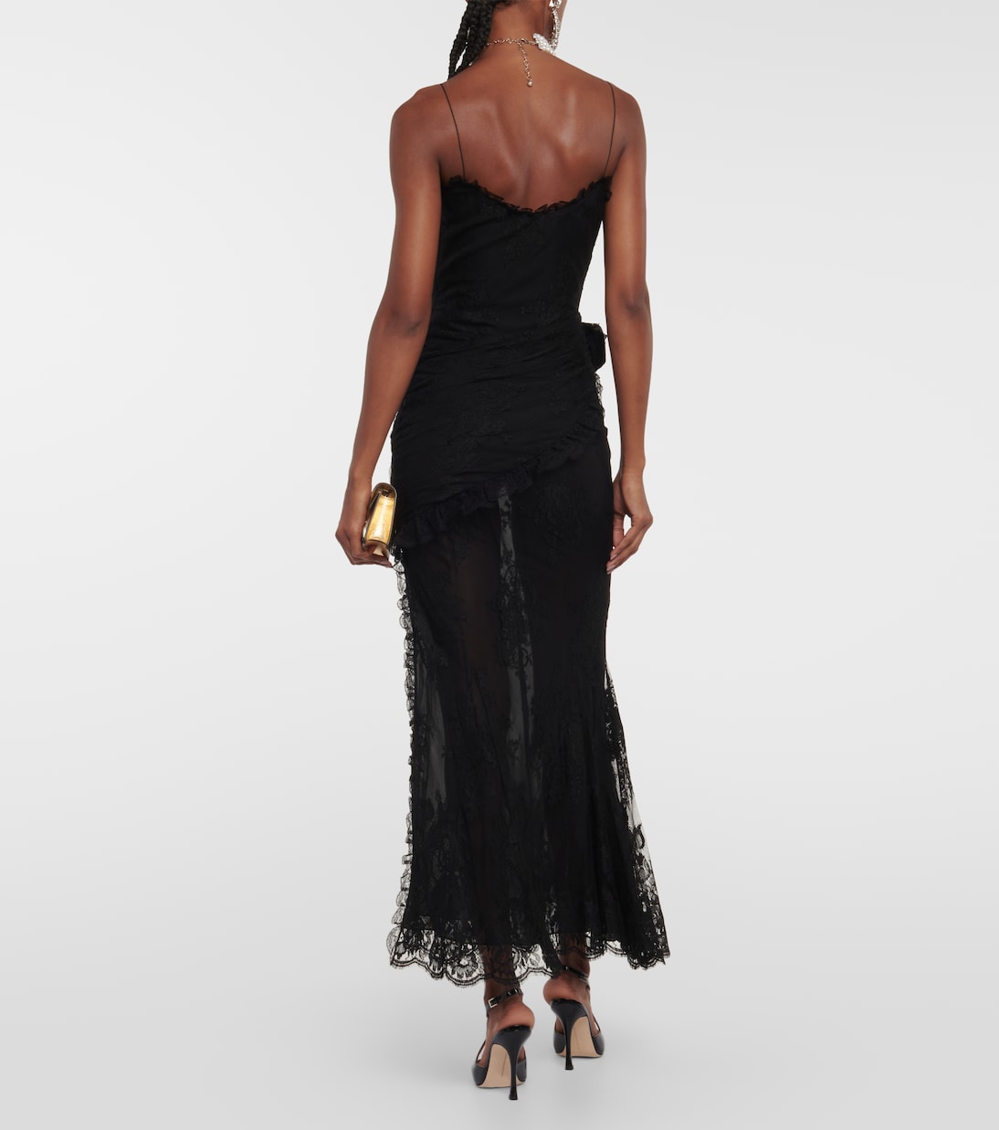 Robe longue en dentelle | Alessandra Rich