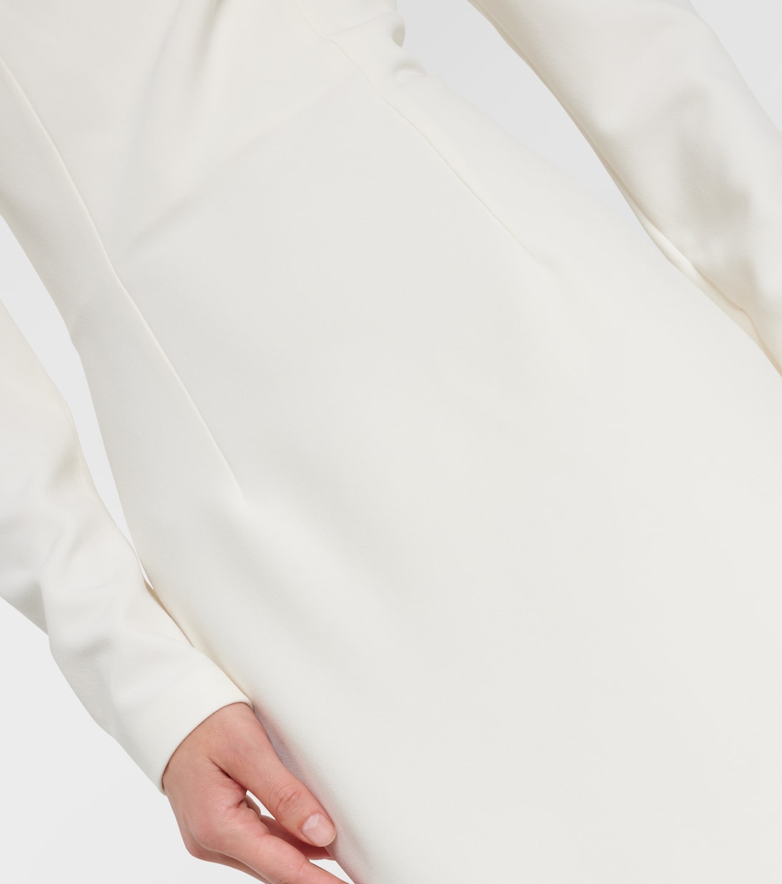 Bridal Starlana feather-trimmed crêpe gown | Safiyaa