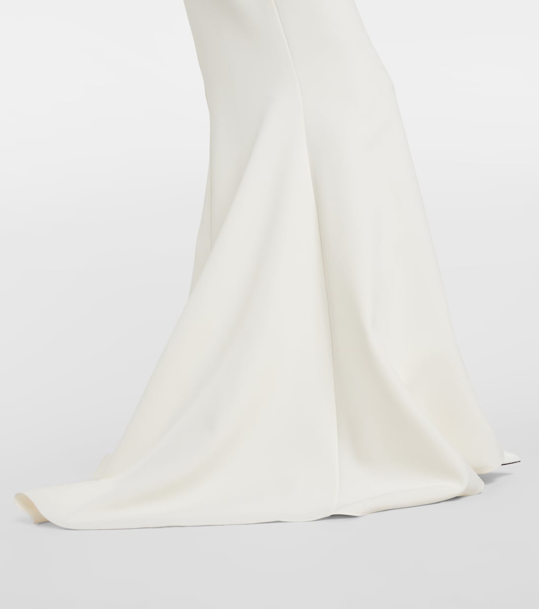 Bridal Starlana feather-trimmed crêpe gown | Safiyaa