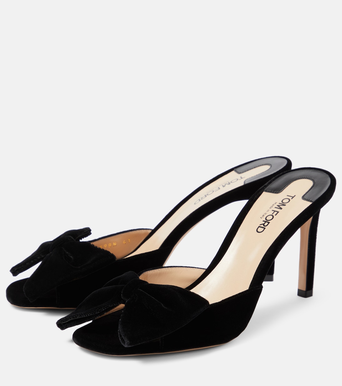 Pantoletten Brigitte 85 aus Samt | Tom Ford
