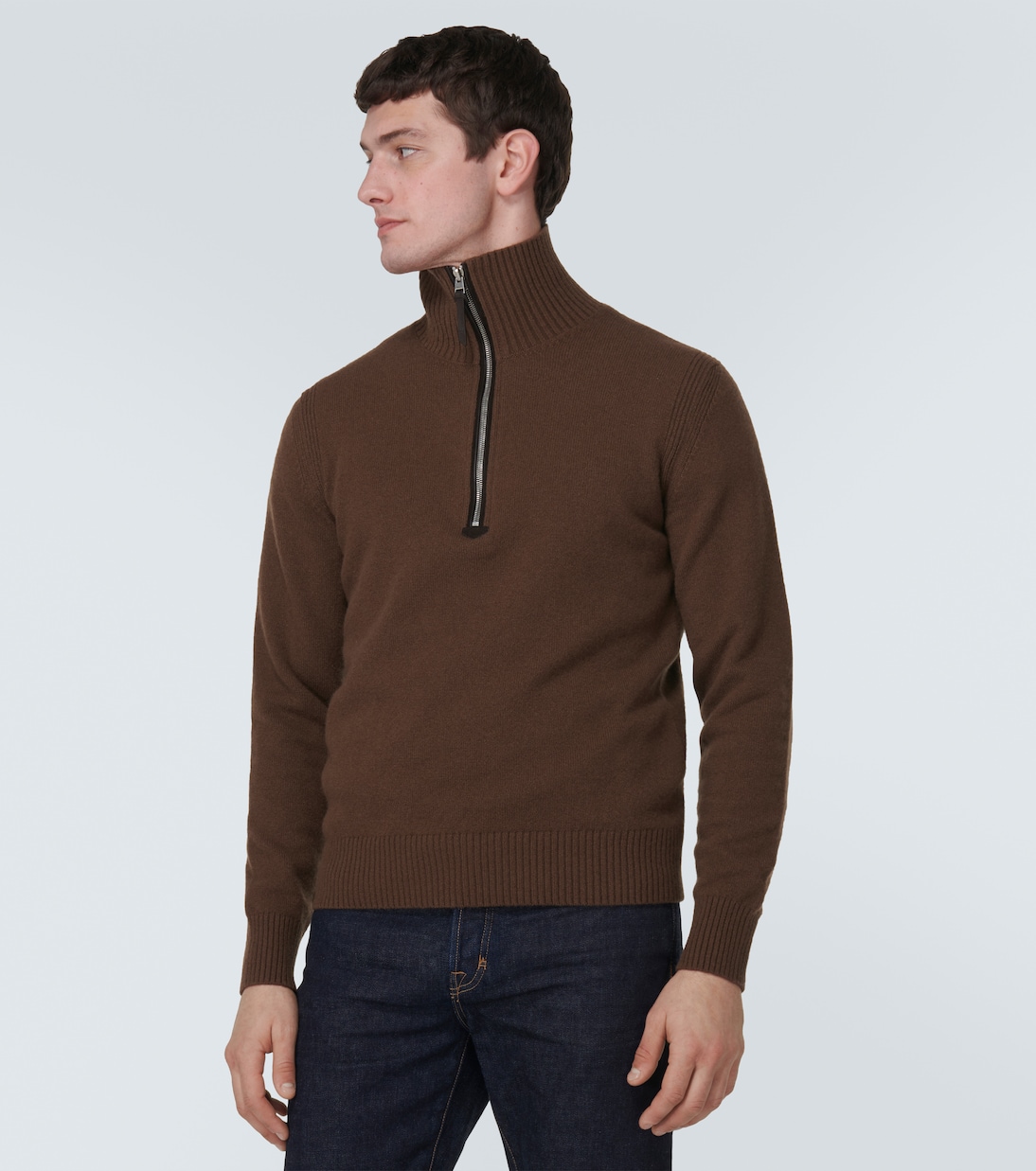 Wool-blend half-zip sweater | Tom Ford