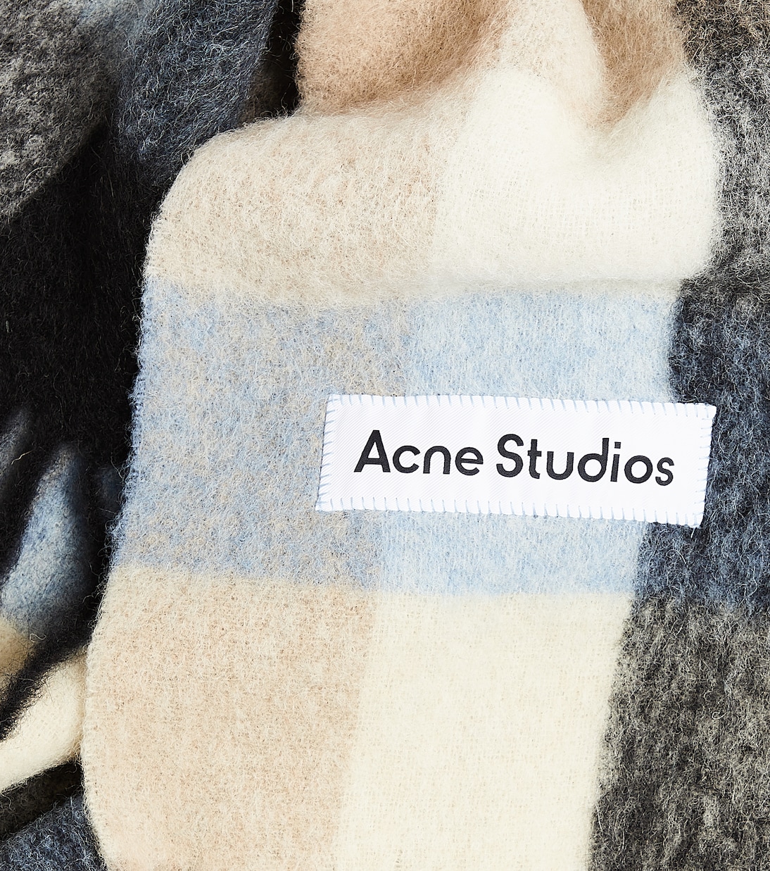 Checked alpaca and wool-blend scarf | Acne Studios