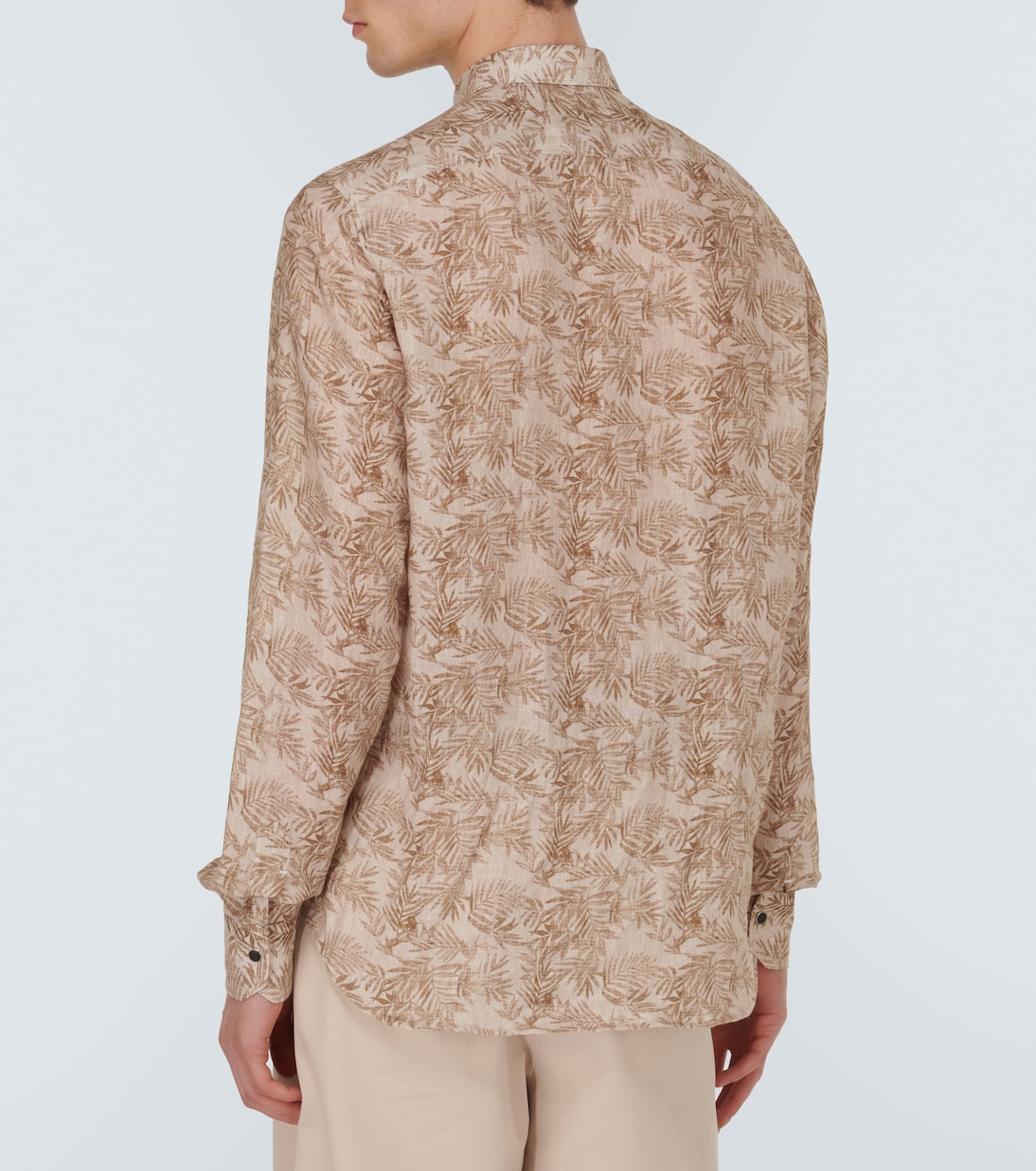 Camicia Buba in lino con stampa floreale | Kiton