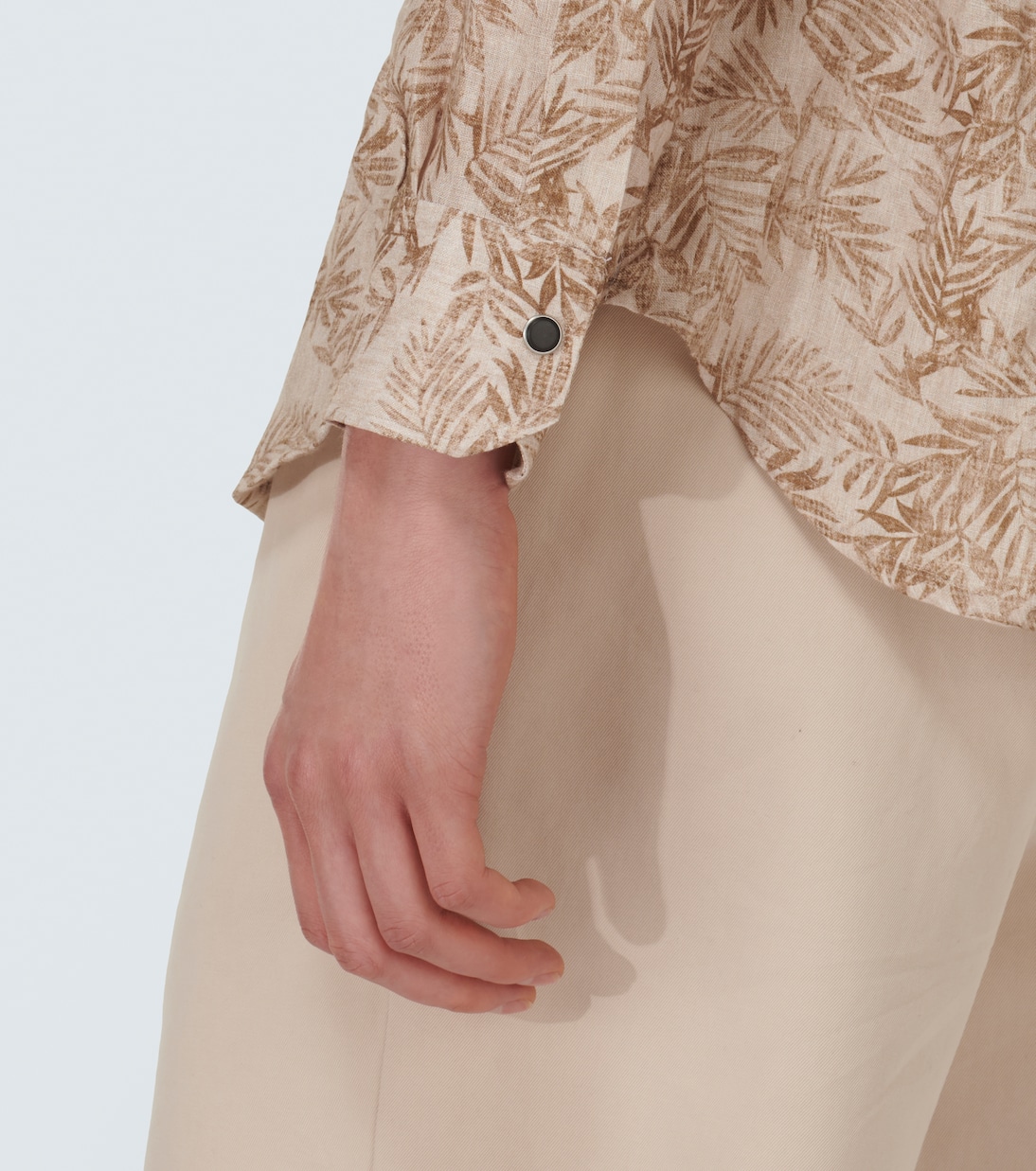 Camicia Buba in lino con stampa floreale | Kiton