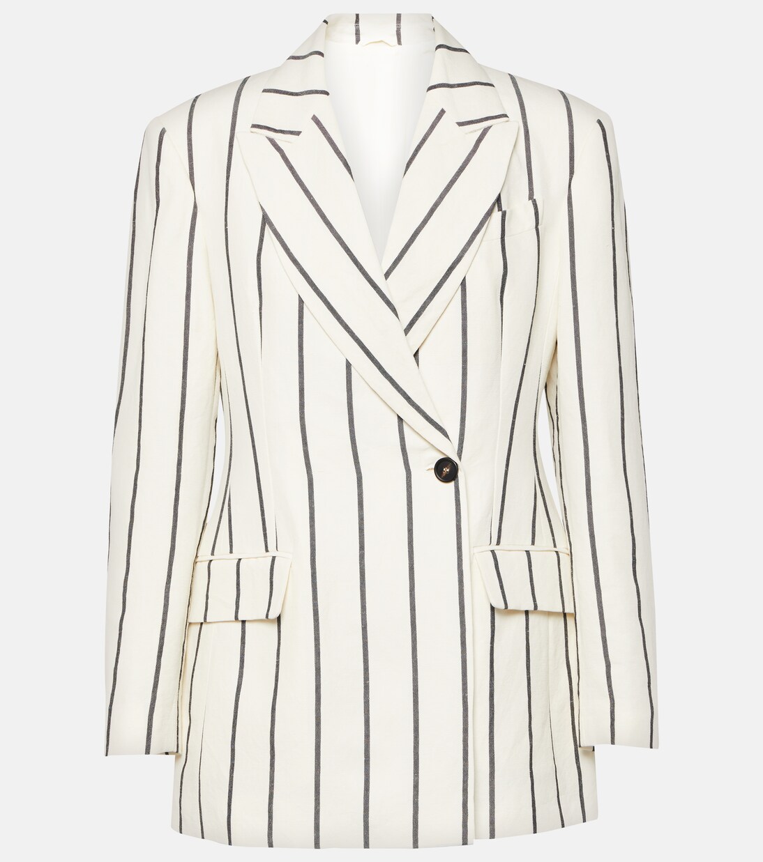 Blazer en lin et coton à ornements | Brunello Cucinelli