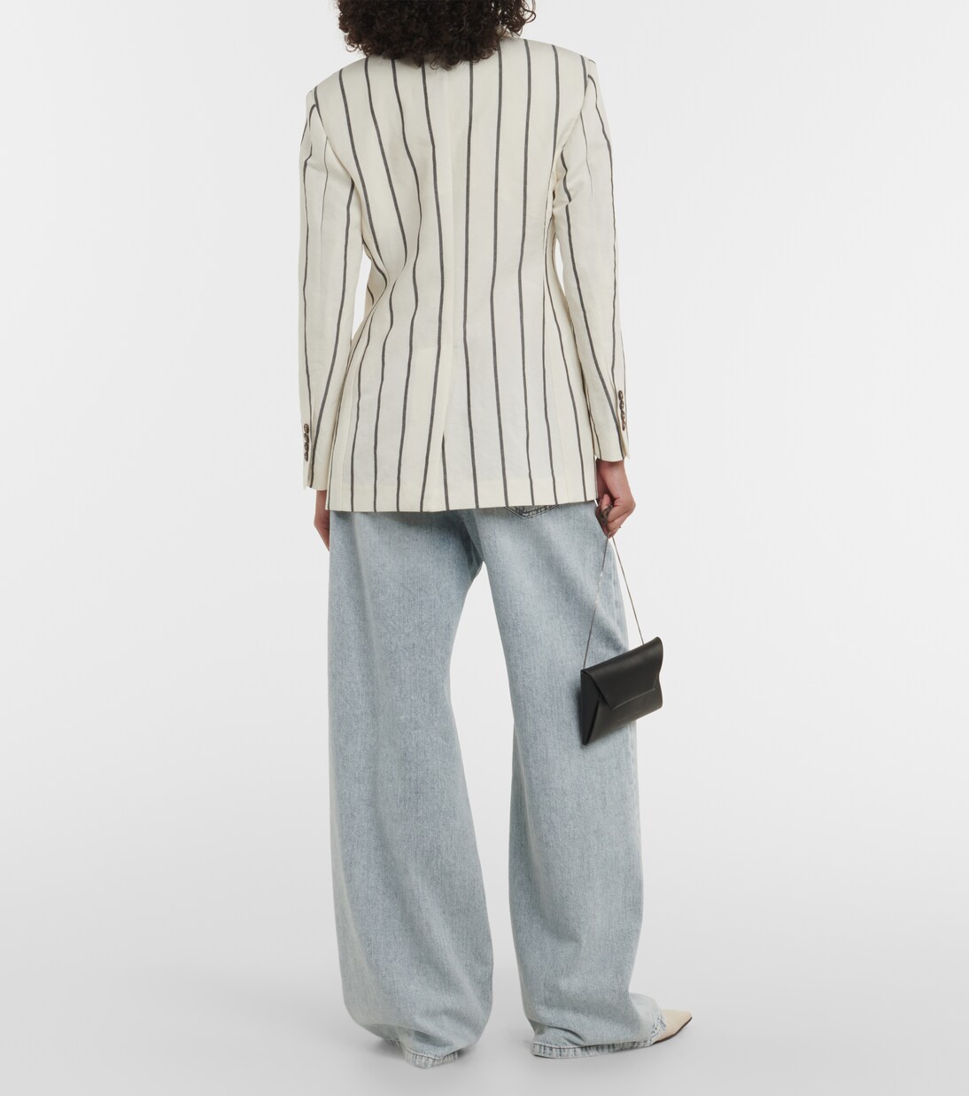 Blazer en lin et coton à ornements | Brunello Cucinelli