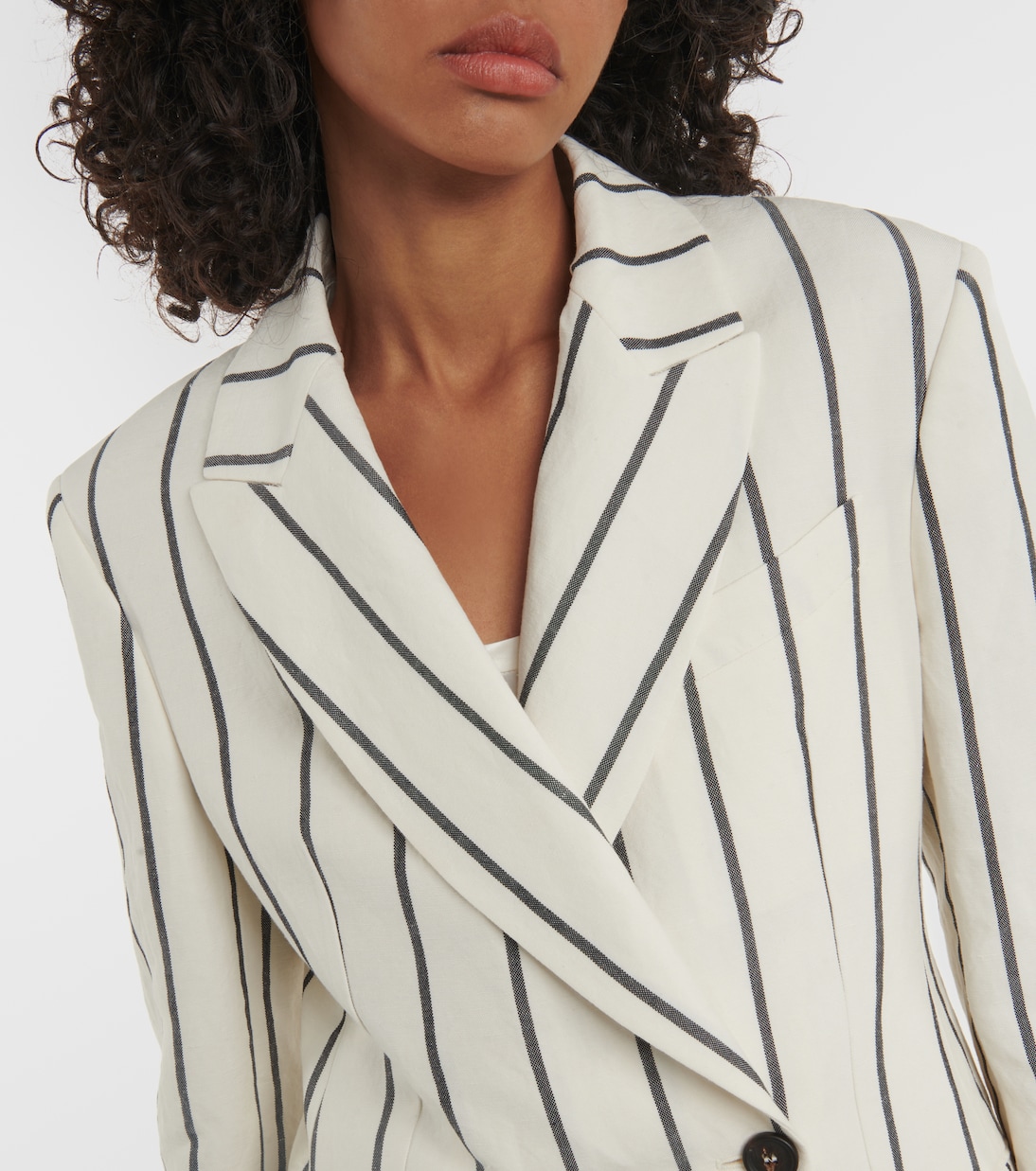 Blazer en lin et coton à ornements | Brunello Cucinelli