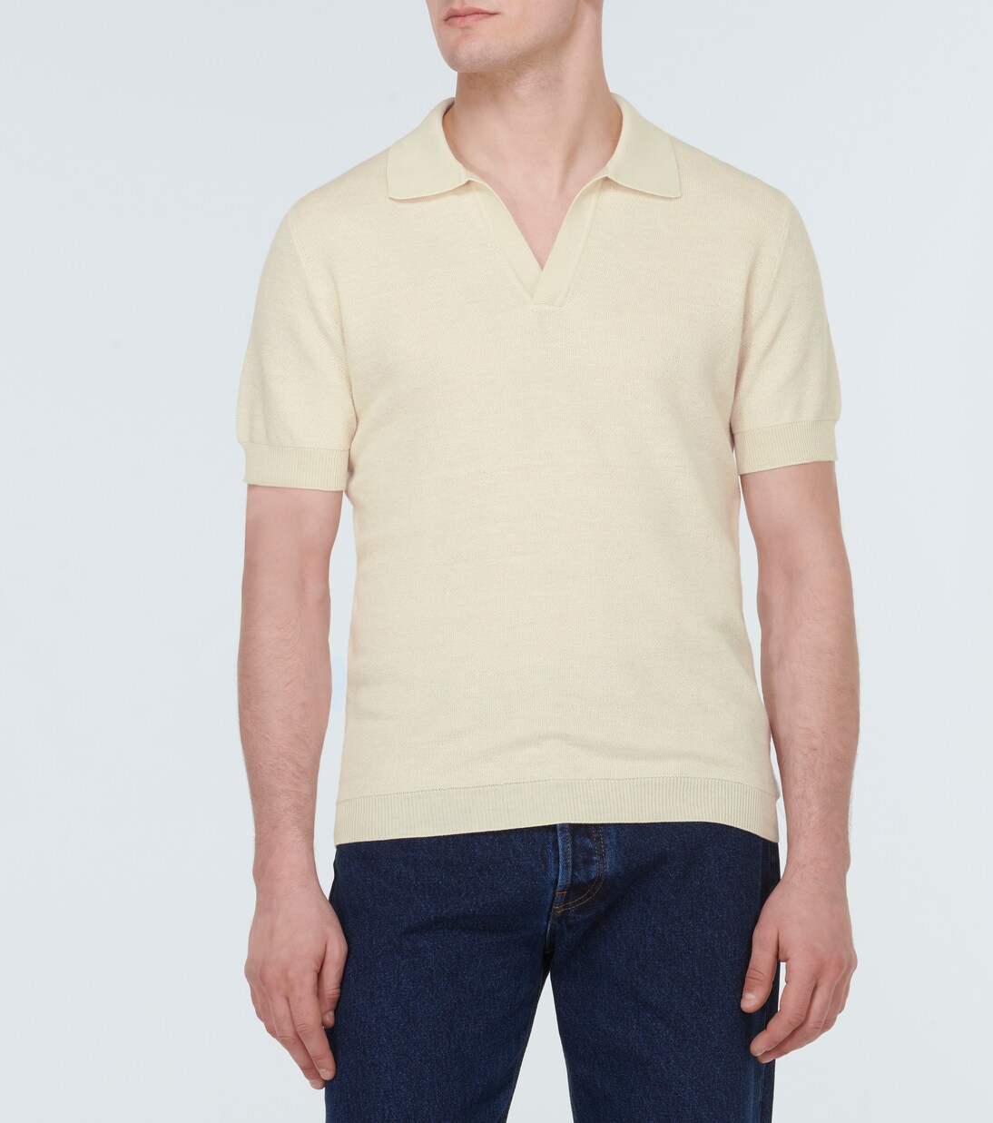 Polo en coton et lin | Thom Sweeney