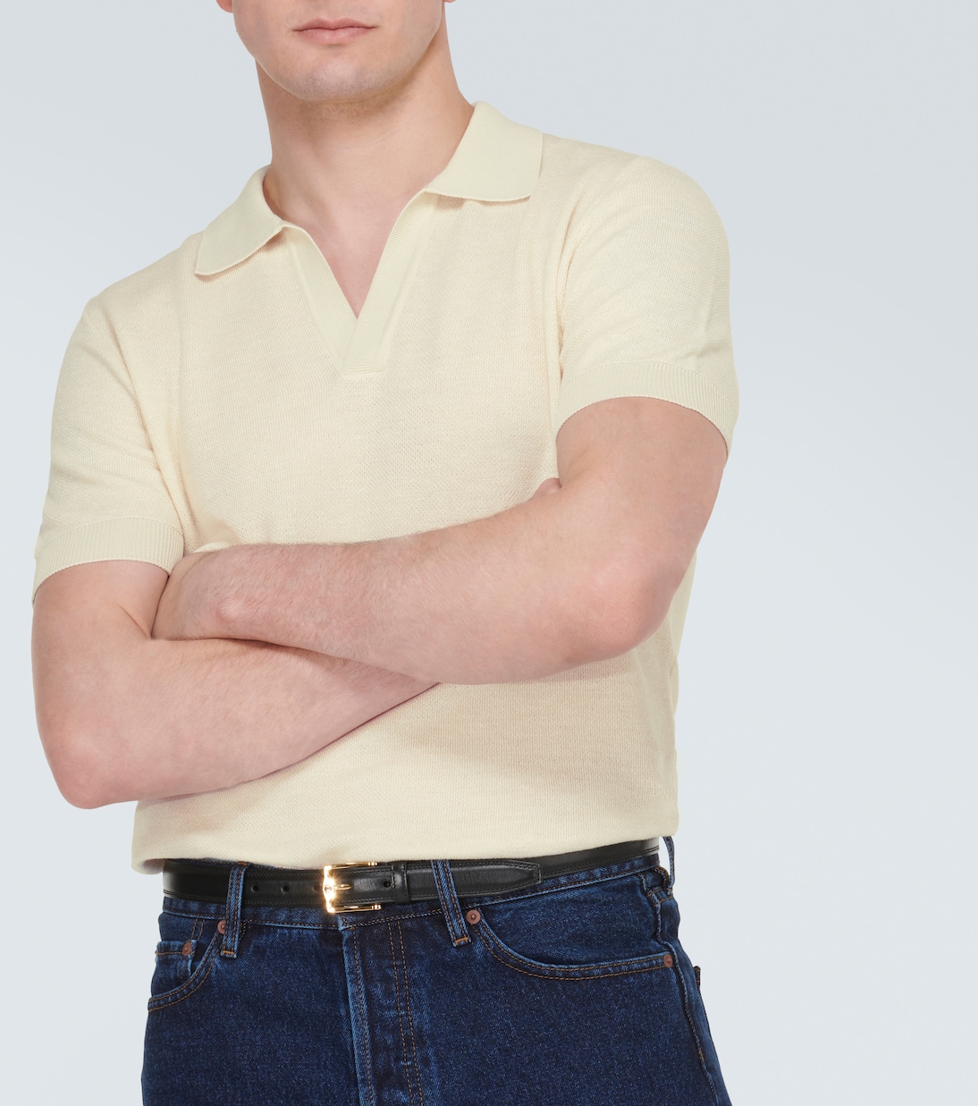 Polo en coton et lin | Thom Sweeney