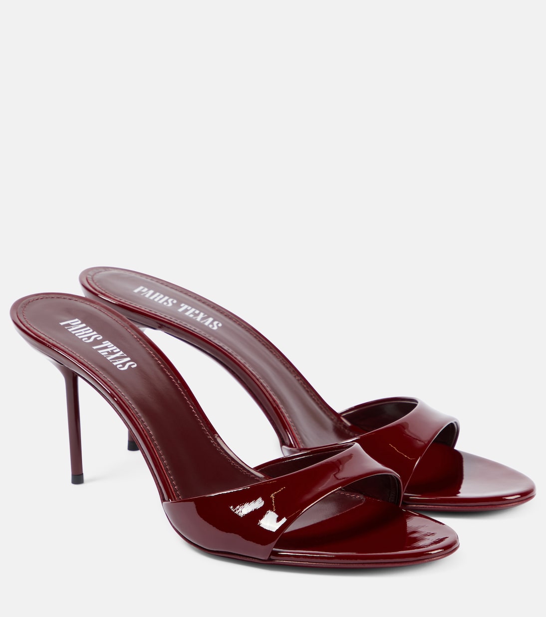 Lidia 70 patent leather mules in red Paris Texas Mytheresa