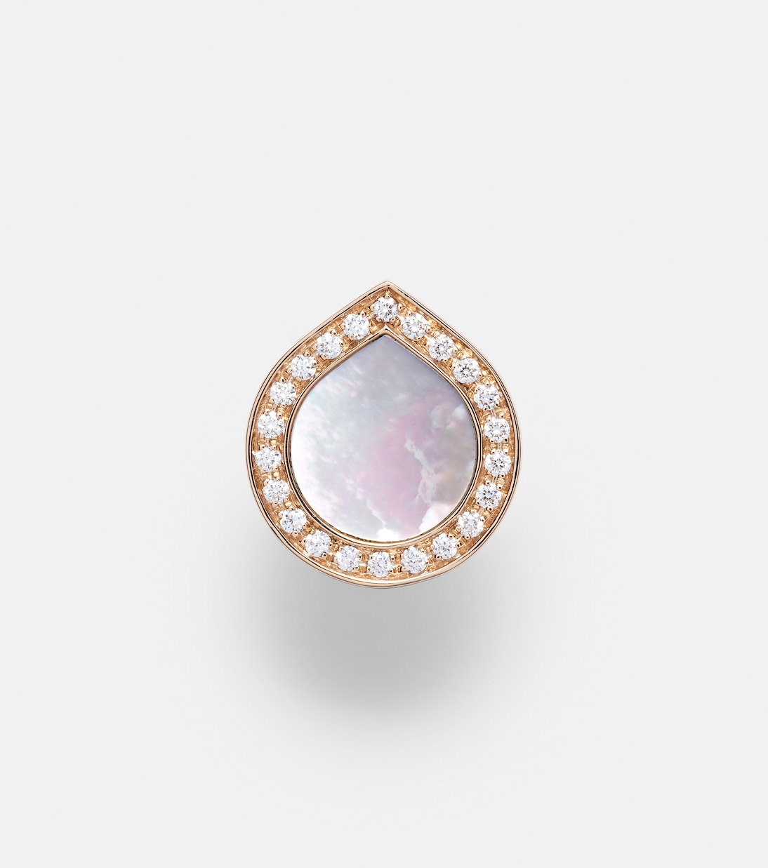 Boucle d'oreille unique Antifer en or rose 18 ct, nacre et diamants | Repossi