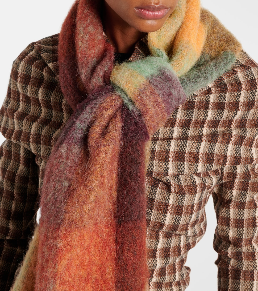 Vally checked wool-blend scarf | Acne Studios