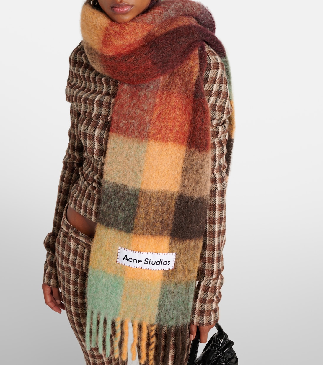 Vally checked wool-blend scarf | Acne Studios