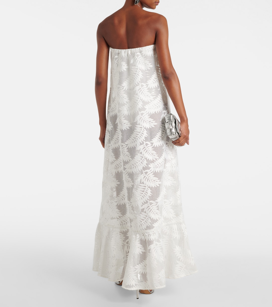 Vestido largo en jacquard | Adriana Degreas