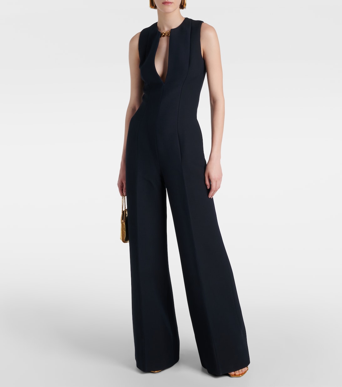 Mono de lana y seda con cadena | Stella McCartney