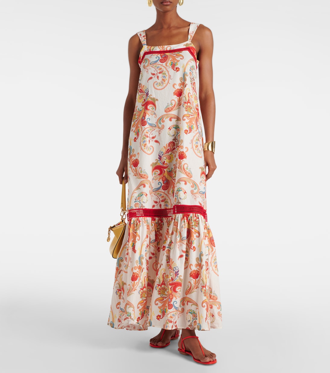 Robe longue en coton et soie | Etro