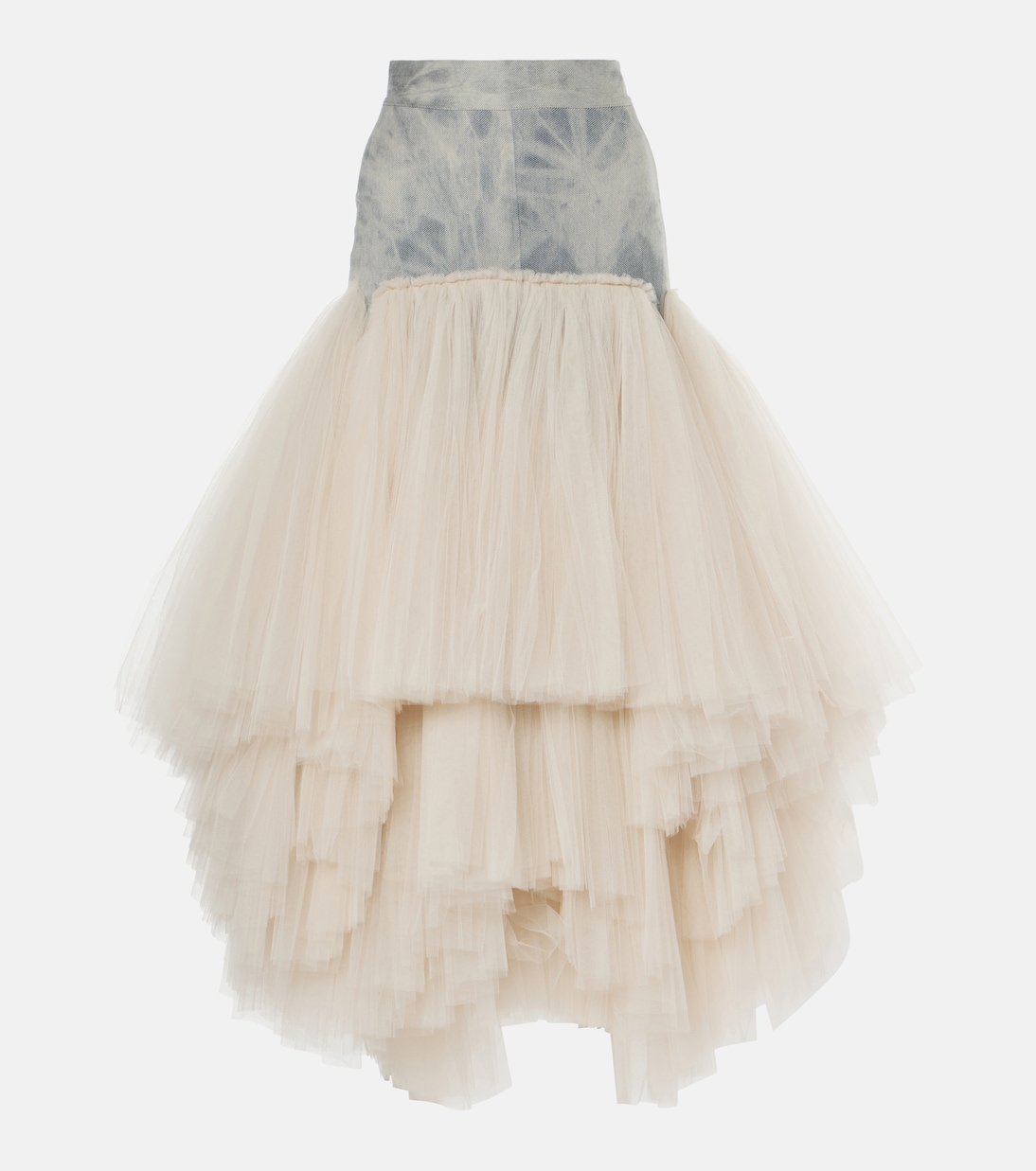 Gonna lunga Graceful in denim e tulle | Maticevski