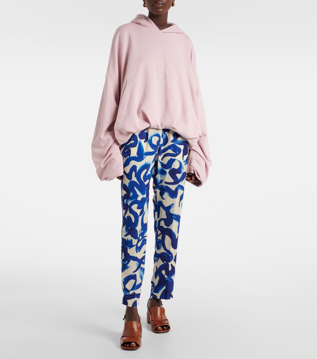 Felpa oversize in cotone con cappuccio | Dries Van Noten