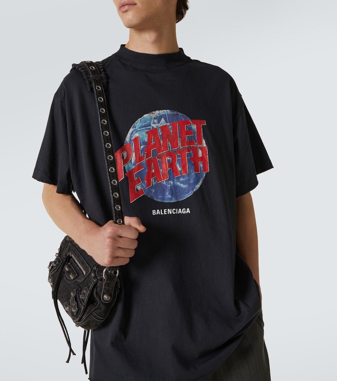 Planet Earth oversized cotton T-shirt in black - Balenciaga