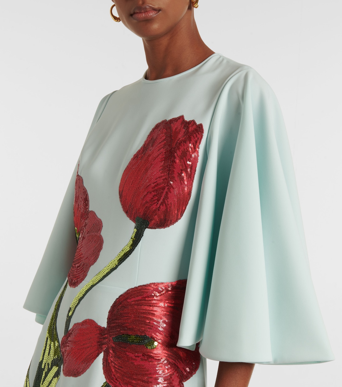 Vestido midi Emlynn de crepé con lentejuelas | Costarellos