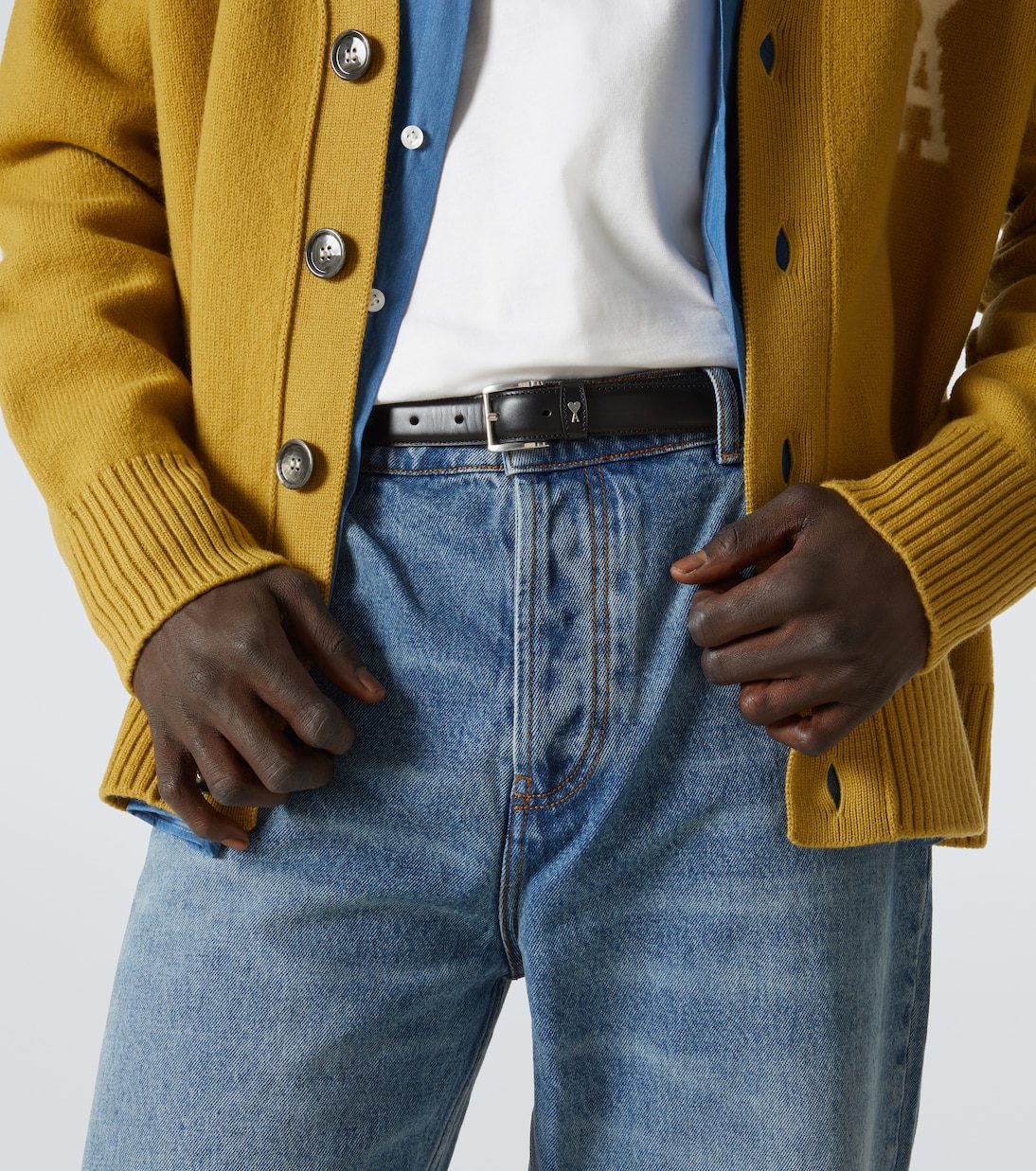 Ceinture Paris Paris en cuir | Ami Paris