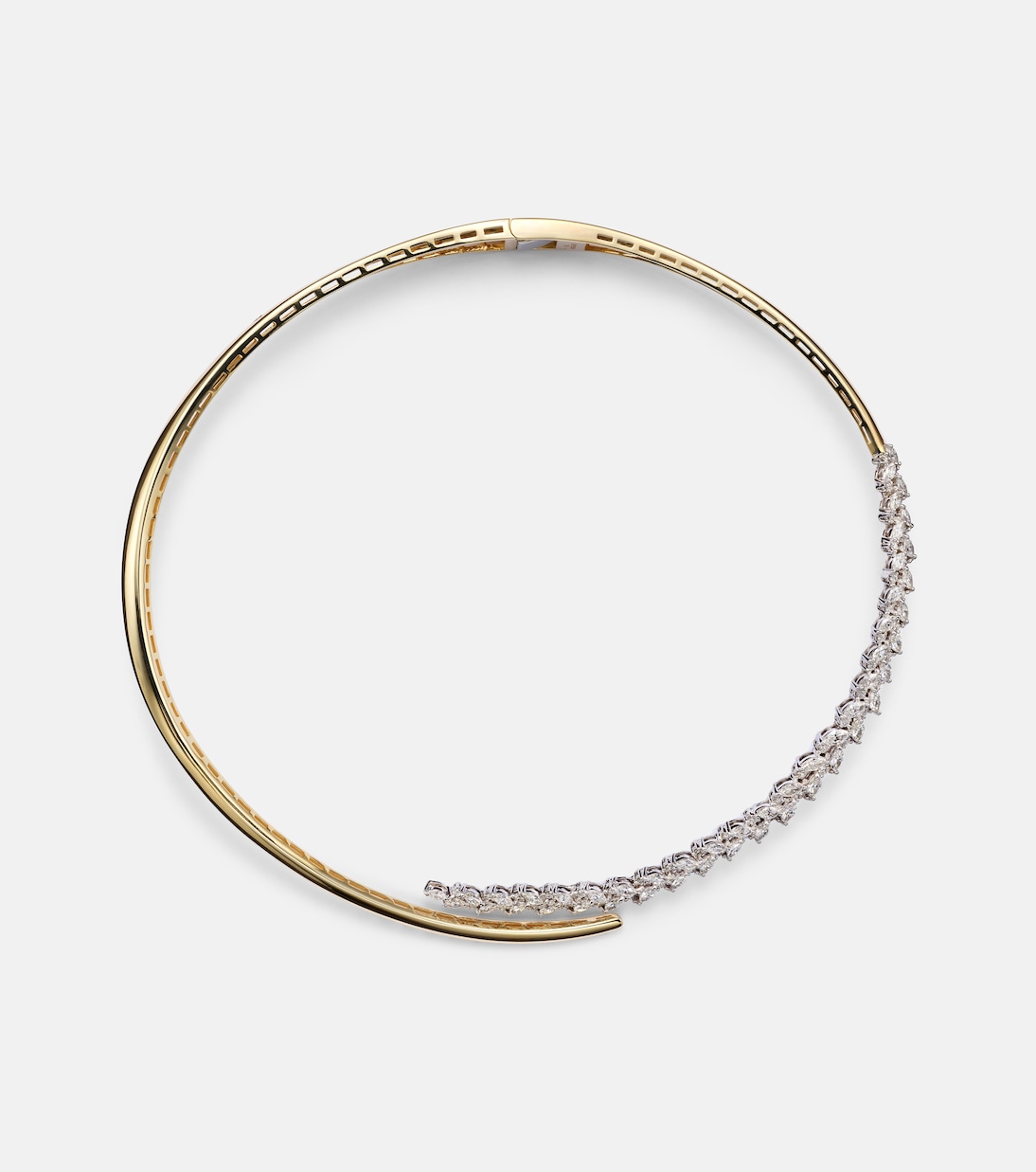 Collana Golden Strada in oro e oro bianco 18kt con diamanti | Yeprem