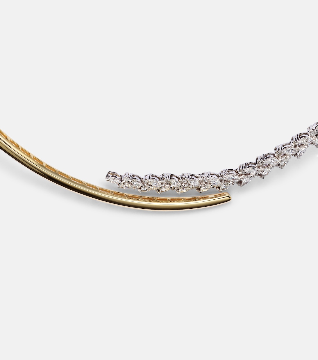 Collana Golden Strada in oro e oro bianco 18kt con diamanti | Yeprem