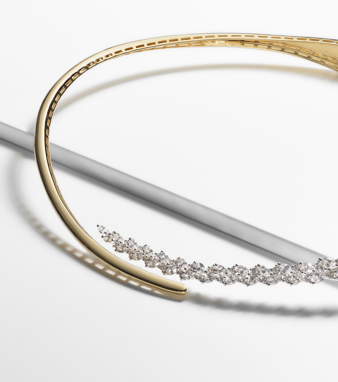 Collana Golden Strada in oro e oro bianco 18kt con diamanti | Yeprem
