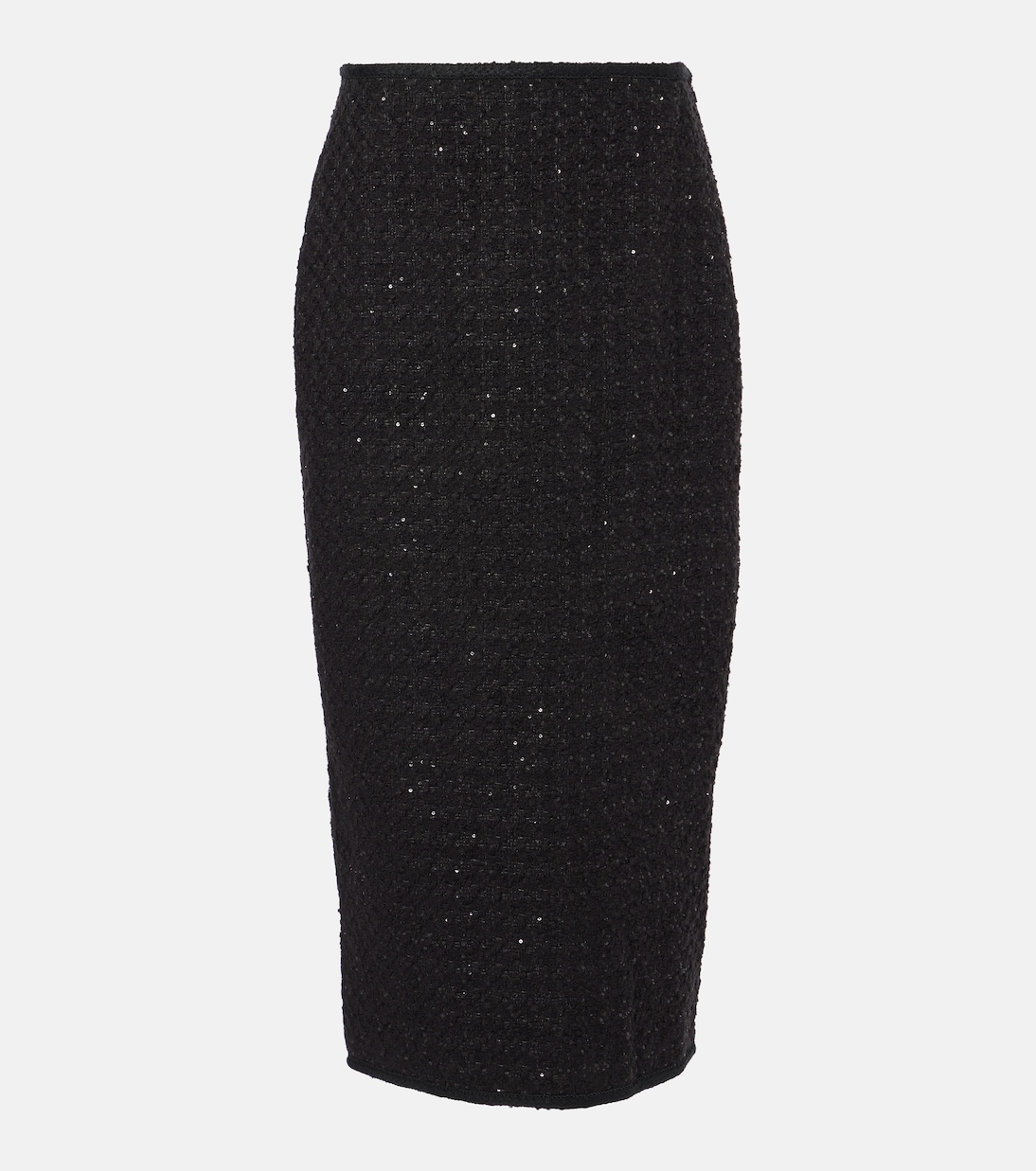 Gonna lunga in bouclé con paillettes | Rotate