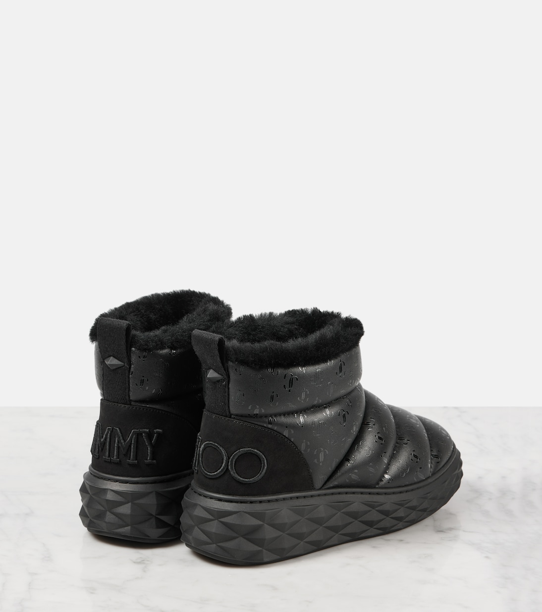 Botas de nieve Xan de piel con borrego | Jimmy Choo