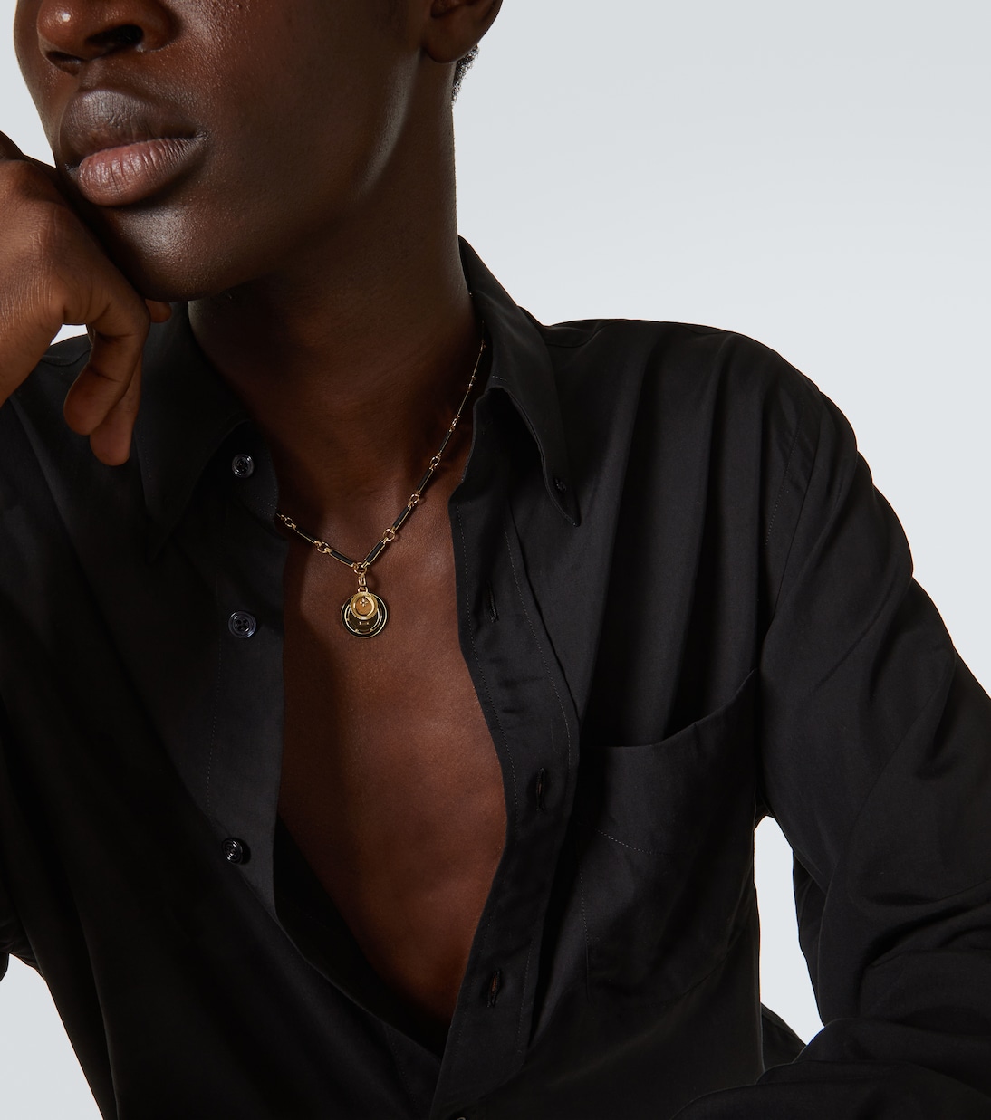 Element 18kt gold chain necklace with onyx | FoundRae