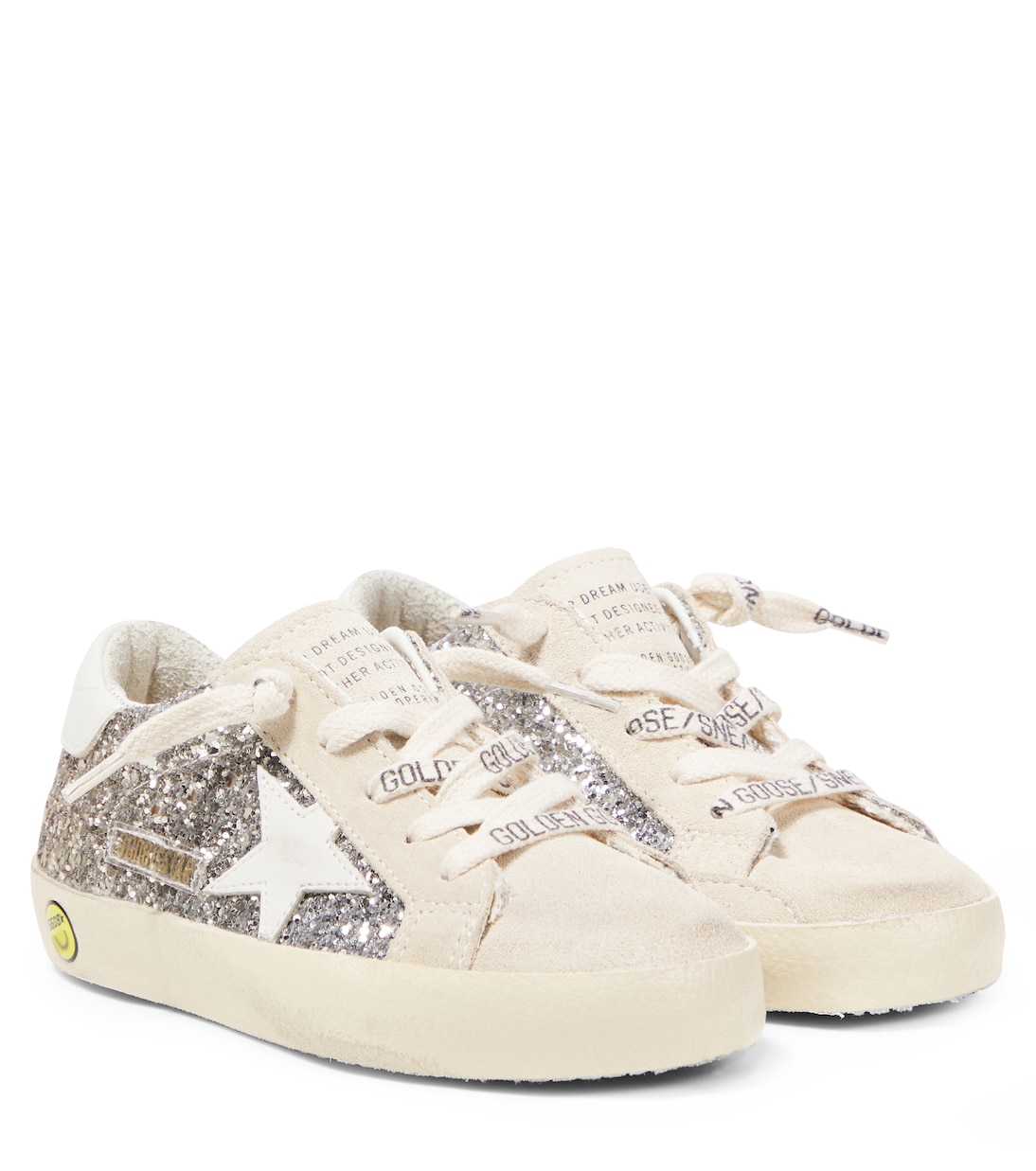 Sneakers Super-Star in pelle con glitter | Golden Goose Kids