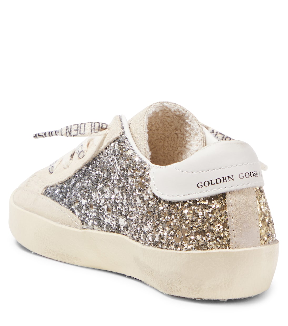Sneakers Super-Star in pelle con glitter | Golden Goose Kids