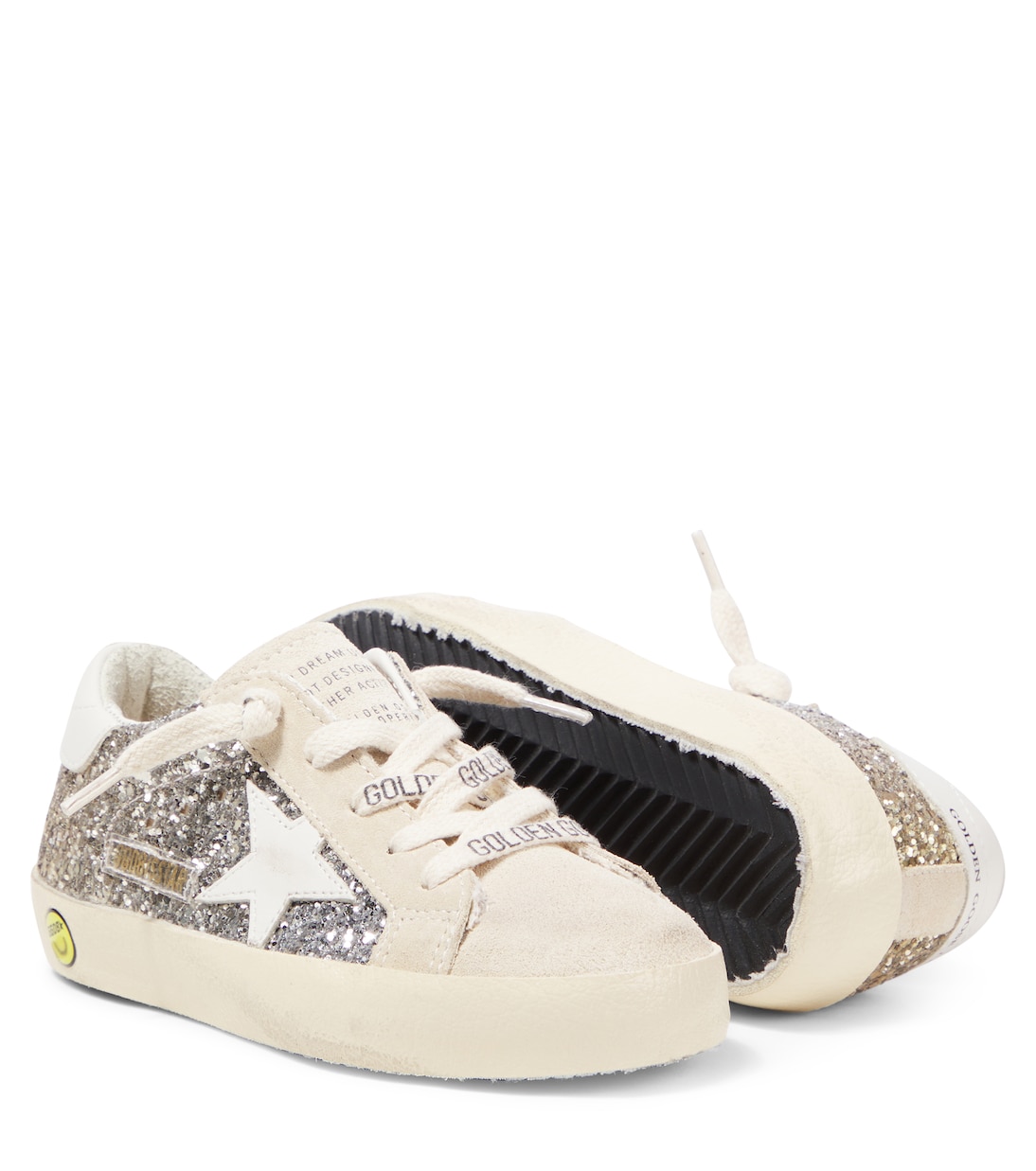 Sneakers Super-Star in pelle con glitter | Golden Goose Kids
