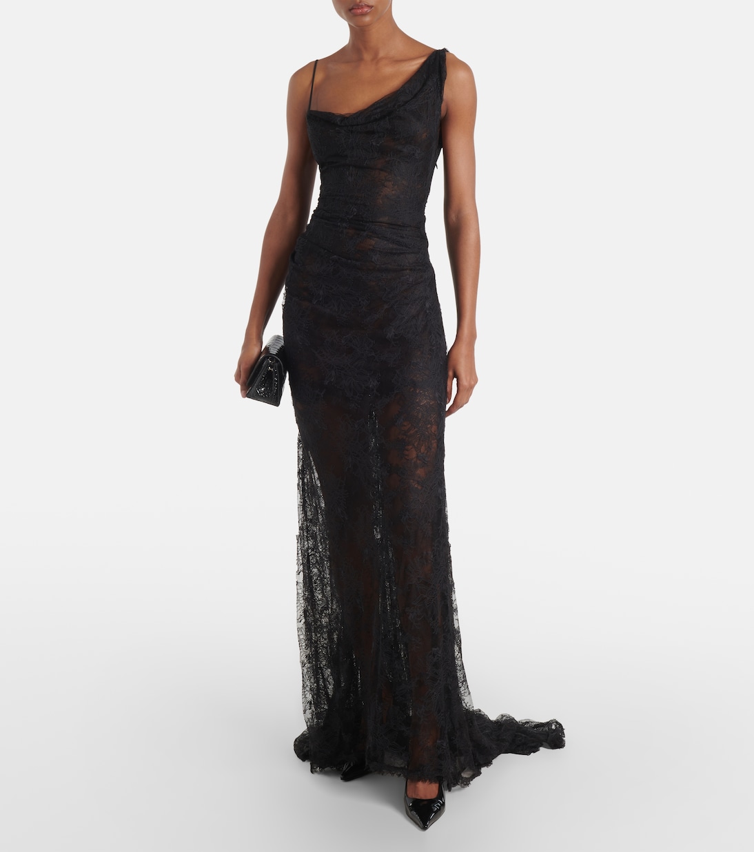 Bridal Lace Minerva semi-sheer open-back gown | Vivienne Westwood