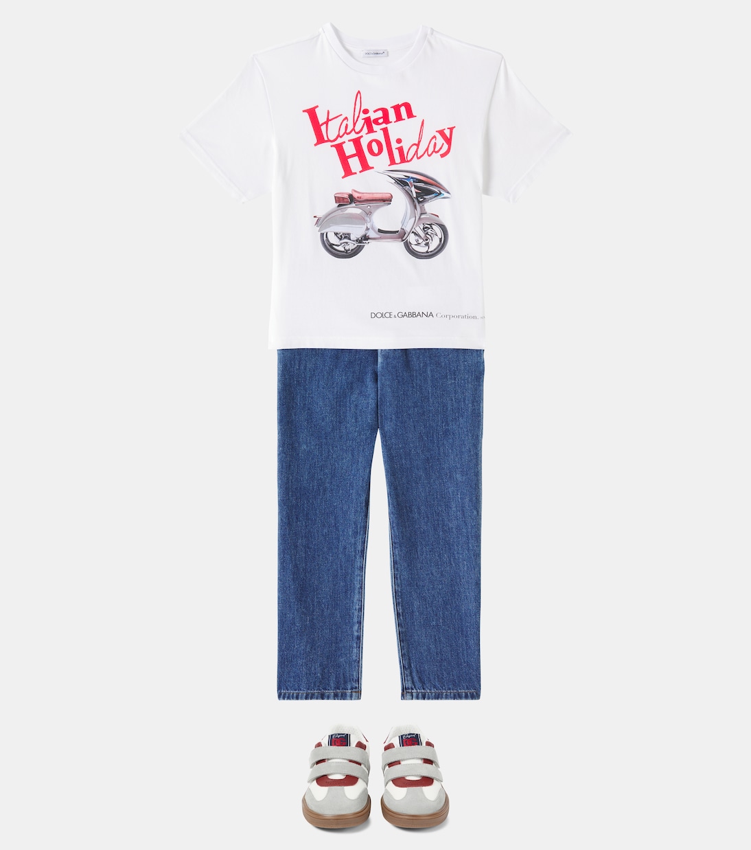 Printed cotton jersey T-shirt | Dolce&Gabbana Kids