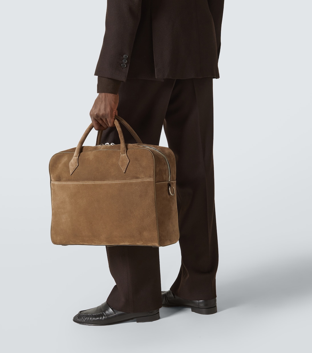Closer All Day suede briefcase | Métier