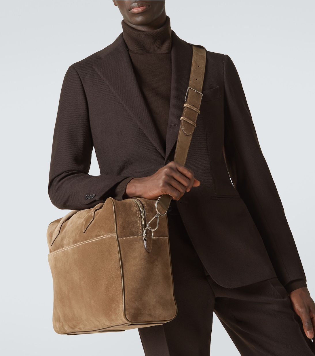 Closer All Day suede briefcase | Métier