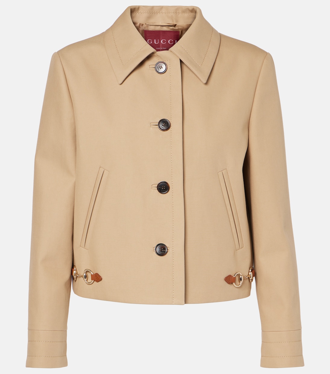 Chaqueta de dril de algodón con Horsebit | Gucci