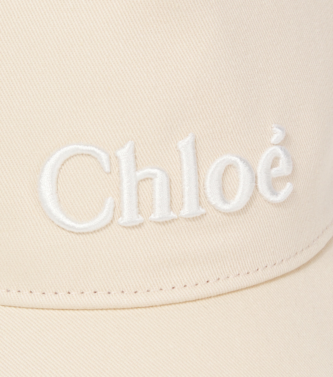 Cappello da baseball in denim con logo | Chloé Kids