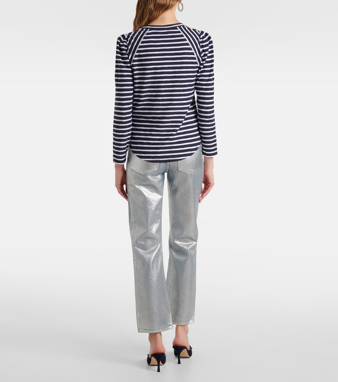 Top in jersey di cotone a righe | Veronica Beard