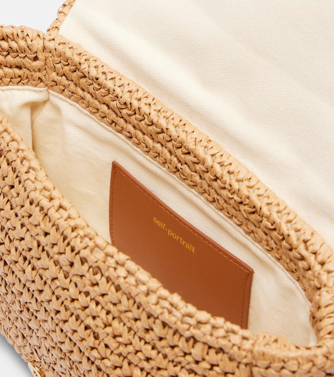 Bow Small woven shoulder bag | Self-Portrait