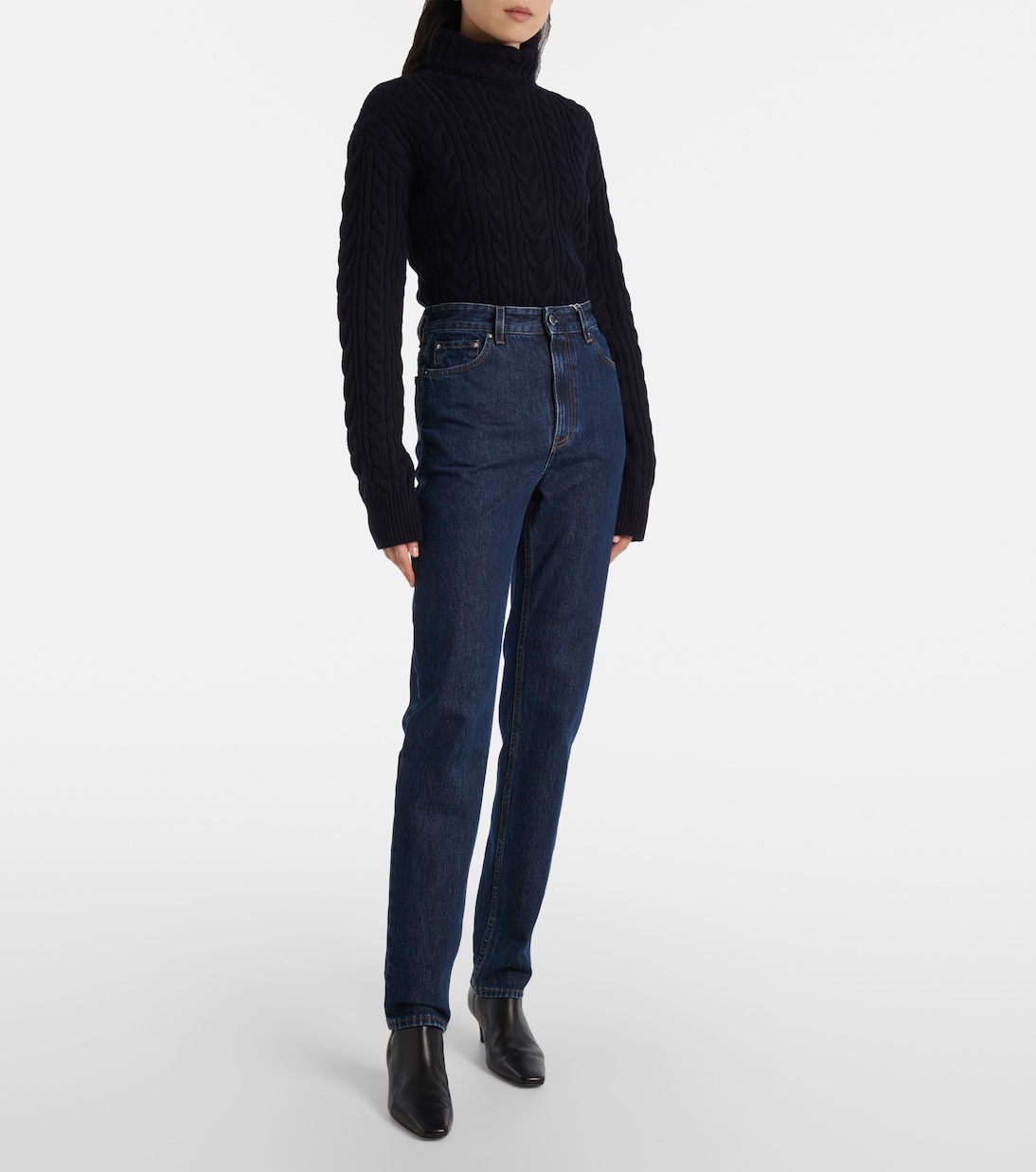 Jeans slim de tiro alto | Toteme