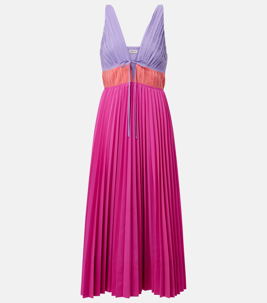 Vestido midi Stephanie de popelín plisado  | Simkhai
