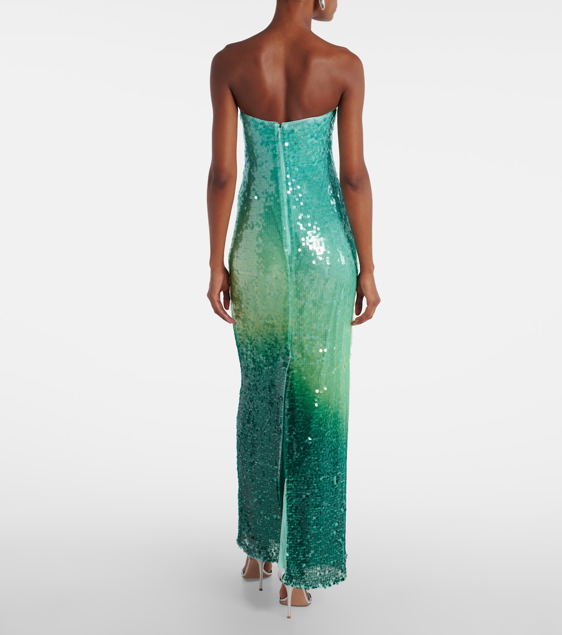 Translucent sequined semi-sheer gown | Simkhai