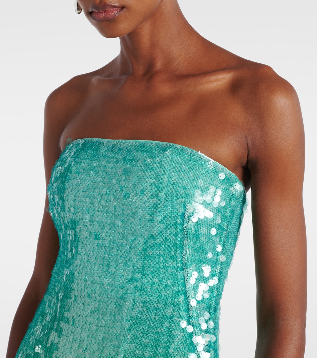 Translucent sequined semi-sheer gown | Simkhai